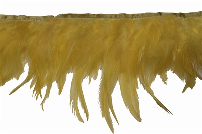 FTT-ROO-101-YELLOW.  5.0"-wide Rooster Feather On Tape