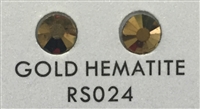 Flat Back / No-Glue Loose Crystal Rhinestone - Gold Hematite
