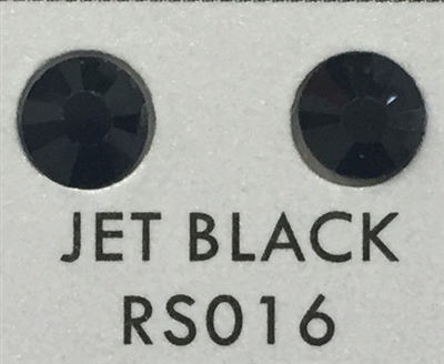 Flat Back / No-Glue Loose Crystal Rhinestone - Jet Black