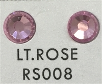 Flat Back / No-Glue Loose Crystal Rhinestone - Lite Rose