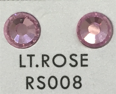 Flat Back / No-Glue Loose Crystal Rhinestone - Lite Rose
