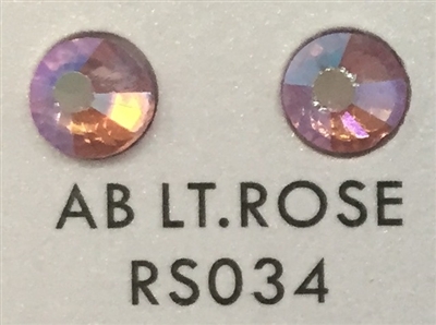 Low-Lead Machine Cut (MC) Hot Fix Rhinestone - AB Lite Rose