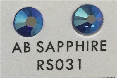 Low-Lead Machine Cut (MC) Hot Fix Rhinestone - AB Sapphire