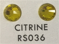 Low-Lead Machine Cut (MC) Hot Fix Rhinestone - Citrine