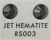 Low-Lead Machine Cut (MC) Hot Fix Rhinestone - Jet Hematite