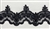 LNS-BBE-101-BLACK.  Bridal Lace with Beads - BLACK - 3" Wide