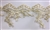 LNS-BBE-174-IVORYGOLD - EMBROIDERED BRIDAL LACE ON TULLE - IVORY-GOLD  - 3"