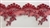 LNS-BBE-174-REDSILVER- EMBROIDERED BRIDAL LACE ON TULLE - RED-SILVER  - 3"