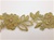 LNS-BBE-179-GOLD.  BRIDAL BEADED LACE - GOLD - 2.0 INCHES