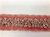 LNS-BBE-183-RED.  BEADED BRIDAL LACE - 1.5 INCH