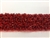 LNS-BBE-193-RED.  BRIDAL BEADED TRIM - RED - 1.5" WIDE
