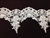 LNS-BBE-194-WHITE.  BRIDAL BEADED TRIM - WHITE - 6.0" WIDE TULLE