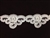 LNS-BBE-195-OFFWHITE.  BRIDAL BEADED TRIM - OFFWHITE - 4.0" WIDE TULLE