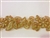 LNS-BBE-199-METALICCAMEL.  BRIDAL BEADED TRIM - METALIC GOLD - 1.25 INCH WIDE