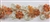 LNS-BBE-200-ORANGEGOLD. EMBROIDERED BRIDAL BEADED LACE - 1.5" - ORANGE-GOLD