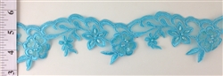 LNS-BBE-203-BABYBLUE. BRIDAL BEADED LACE ON ORGANZA