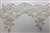 LNS-BBE-209-NO-BEADS-WHITE. BRIDAL BEADED LACE - 6 " WIDE - WITHOUT BEADS