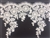 LNS-BBE-225-OFFWHITE. Off-White Bridal Lace with Exquisite Embroideries and White Sequins and Pearls - White - 8 Inch Wide