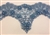 LNS-BBE-228-BLUE. Blue Bridal Lace with Exquisite Embroideries, Blue Pearls and Raised Flowers - 5 Inch Wide