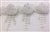 LNS-BBE-238-WHITE.  White Bridal Lace with AB Stones on Raised Flowers - Sold By the Yard - 4 Inch Wide