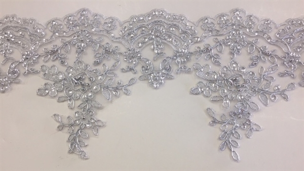 LNS-BBE-283-SILVER. BRIDAL LACE