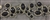 LNS-BED-156-BLACKSILVER.  Beaded Trim with Beautifully Arranged Black Beads on a Black Mesh - Sold By the Yard - 1.5 Inch Wide