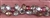 LNS-BED-162-MULTIRED.  Beaded Trim with Beautifully Arranged Multi-Colored Beads on a Red Mesh - Sold By the Yard - 1 Inch Wide