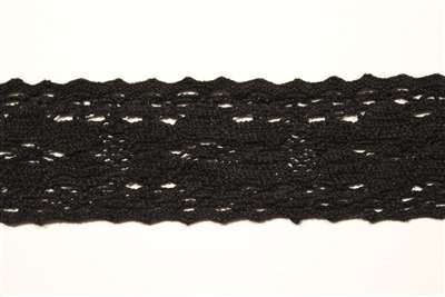 LNS-CRO-130-BLACK.  Crochet Lace