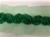 LNS-FLR-146-1LINE-GREEN. 1-LINE FLORAL LACE ON ORGANZA