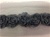 LNS-FLR-146-1LINE-GREY. 1-LINE FLORAL LACE ON ORGANZA