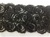 LNS-FLR-146-3LINE-BLACK.  3-LINE FLORAL LACE ON ORGANZA