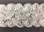 LNS-FLR-146-3LINE-WHITE.  3-LINE FLORAL LACE ON ORGANZA