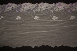 LST-BED-133-PURPLE.    6.0"-wide Stretch Beaded Lace