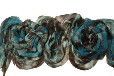 LST-FLR-110-BLUE.  Stretch Floral Lace