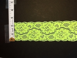 LST-REG-201-APPLEGREEN.  2 INCH WIDE STRETCH LACE