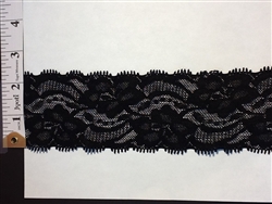 LST-REG-201-BLACK.  STRETCH LACE 2 INCH WIDE