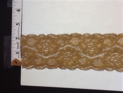 LST-REG-201-CAMEL. STRETCH LACE 2 INCH WIDE