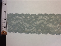 LST-REG-201-GREY. STRETCH LACE 2 INCH WIDE