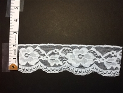 LST-REG-204-WHITE. STRETCH LACE 2 INCH WIDE