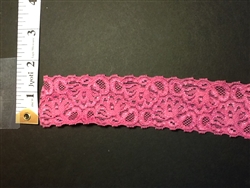 LST-REG-208-FUCHSIA. STRETCH LACE 2 INCH WIDE
