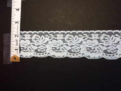 LST-REG-211-WHITE3.  STRETCH LACE 2 INCH WIDE