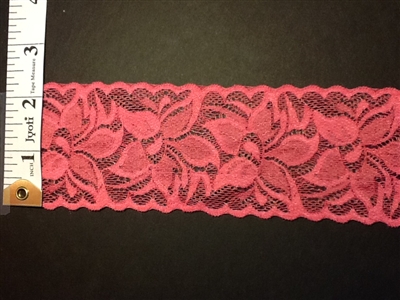 LST-REG-215-PINK.  STRETCH LACE 2 INCH WIDE