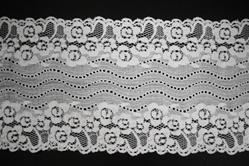 LST-REG-613-WHITE.  6.0"-wide Stretch Lace
