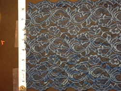 LST-REG-703-BLUE.  STRETCH LACE 7 INCH WIDE - BLUE