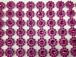 PLS-TRM-B100-FUCHSIA.  PLASTIC BANDING 6 LINES - FUCHSIA