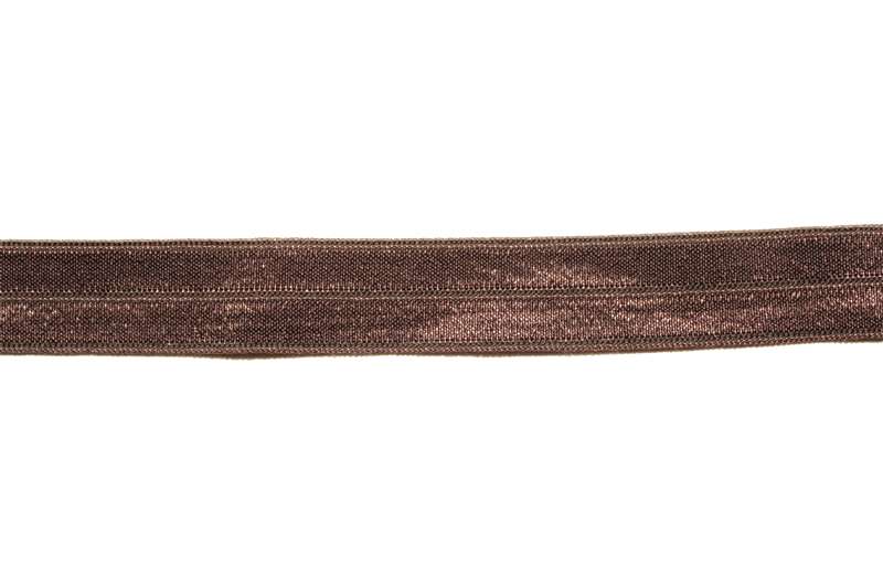 RBN-FOV-101-BROWN.  Foldover Elastic - 5/8 INCH - Brown