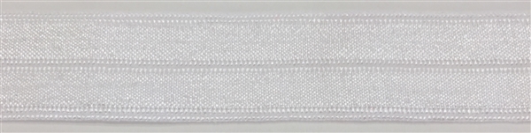 RBN-FOV-101-WHITE.  5/8 INCH FOLDOVER ELASTIC - WHITE