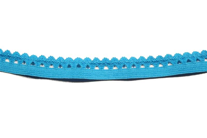 RBN-FOV-102-BLUE.  Foldover Elastic - 0.5 Inch - Blue