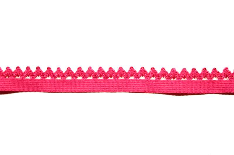 RBN-FOV-102-FUCHSIA.  Foldover Elastic - 0.5 Inch - Fuchsia