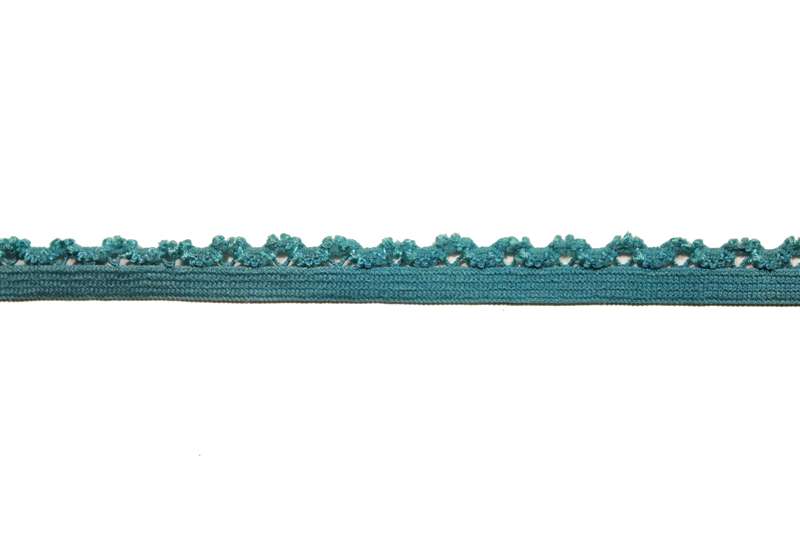 RBN-FOV-102-TEAL.  Foldover Elastic - 0.5 Inch - Teal